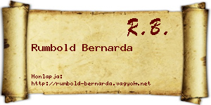 Rumbold Bernarda névjegykártya